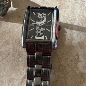 Relic Black and Silver Men's Watch